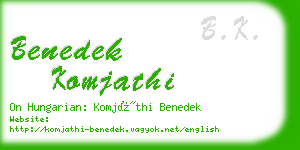 benedek komjathi business card